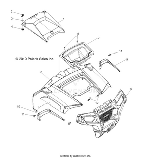 Body, Hood And Front Body Work - R12vh57ad (49rgrhood11rzr) Schematic