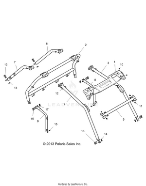 Chassis, Cab Frame - Z15vde99fv (49rgrcab14rzr1000) Schematic