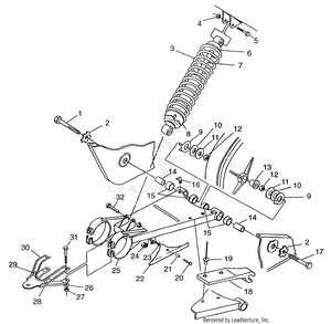 Swing Arm/shock Mounting Magnum 2x4 W97aa42a (4940704070b010) Schematic