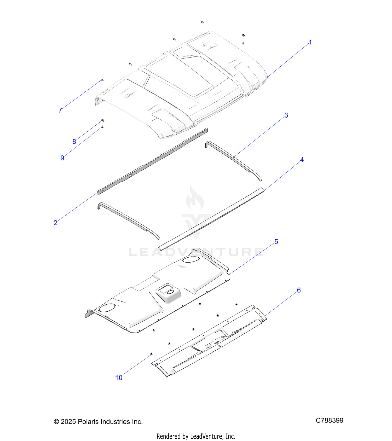 BODY, ROOF - R26RRV99AK (C788399)