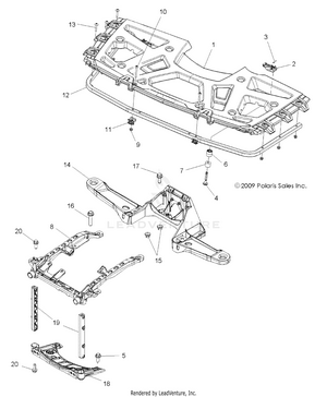 Body, Front Rack And Supports - A12zn8efk/efo (49atvrackmtg10spxp550) Schematic