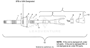 Cv Joint - Neapco Magnum 6x6 W968744 And Swedish Magnum 6x6 S968744 (4936073607b005) Schematic