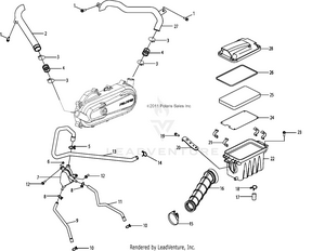 Engine, Air Intake System - A13fa09aa (49atvairbox12sp90) Schematic