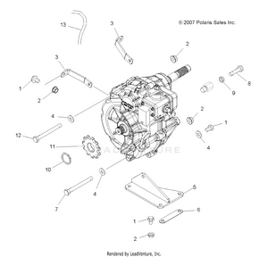 Drive Train, Gearcase Mounting - A09ca32aa (49atvtranmtg07boss) Schematic