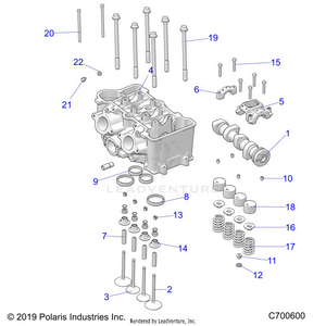 Engine, Cylinder Head And Valves - R22t6a99a1/b1 (c700600) Schematic