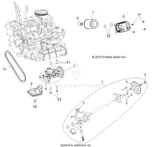 Engine, Oil Pump And Oil Cooler - R13jt9efx (49rgroilpump13rzrxp4i) Schematic