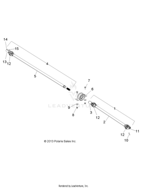 Drive Train, Front Prop Shaft - R14wh57aa/ac/ar/6eat (49rgrshaftprop14570crew) Schematic