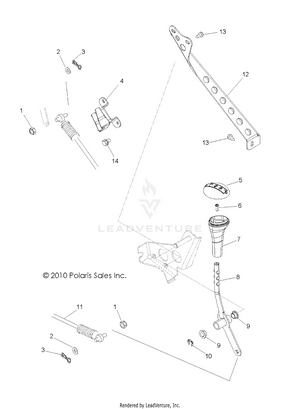 Drive Train, Gear Selector - R12jt87ab/ad/as/aw/9eaw (49rgrgearselect11rzr875) Schematic