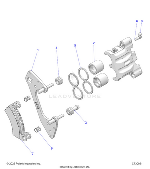 Brakes, Front Caliper - R23tae99ad/ap/bd/bp (c700017) Schematic