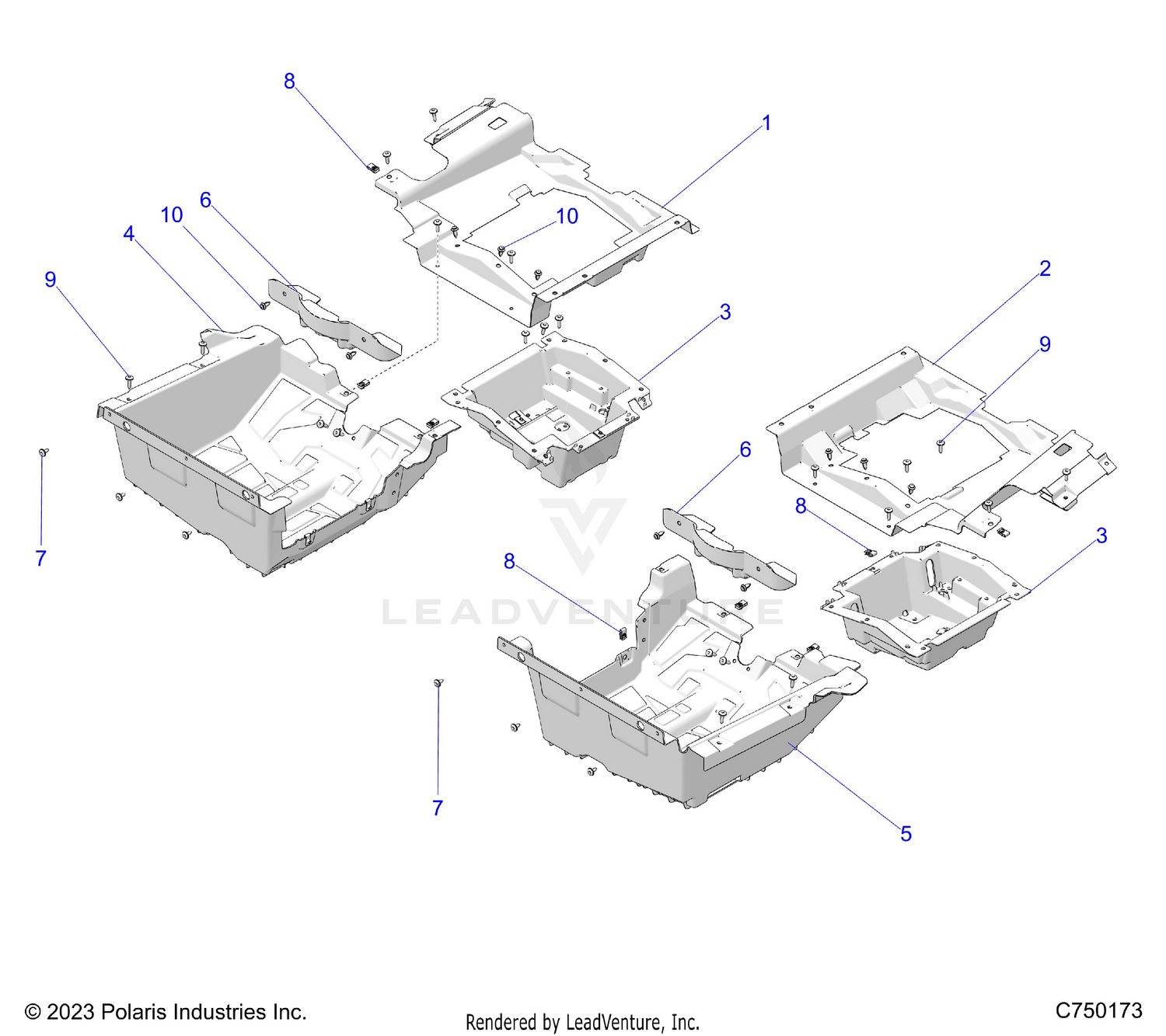 BODY, FLOOR PANELS, REAR - Z26S4E92A4/B4/A6/B6 (C750173)