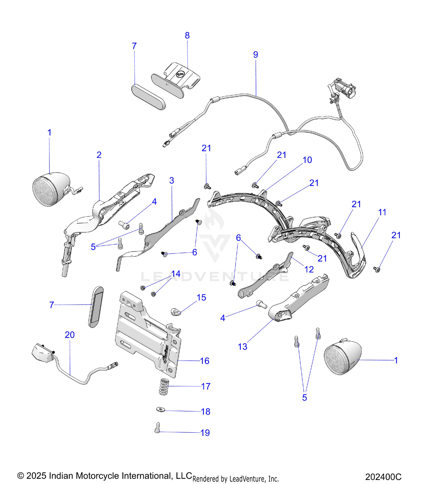 ELECTRICAL, REAR LIGHTING, LICENSE PLATE AND REFLECTOR - N26STC76/STD76 (202400C)