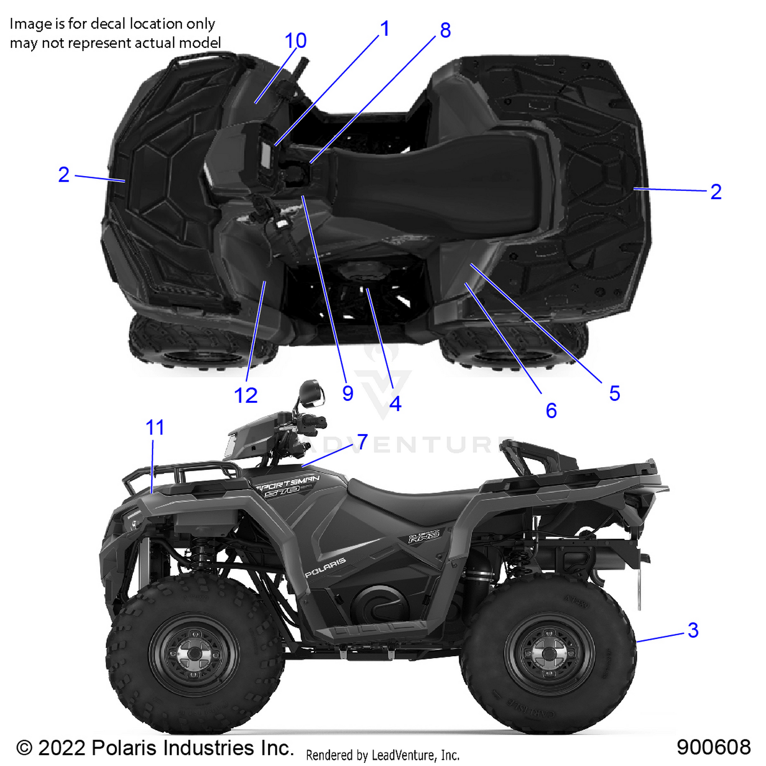 BODY, DECALS GENERAL - A26SEA57F1/C1/C4/E1/E4 (900608)