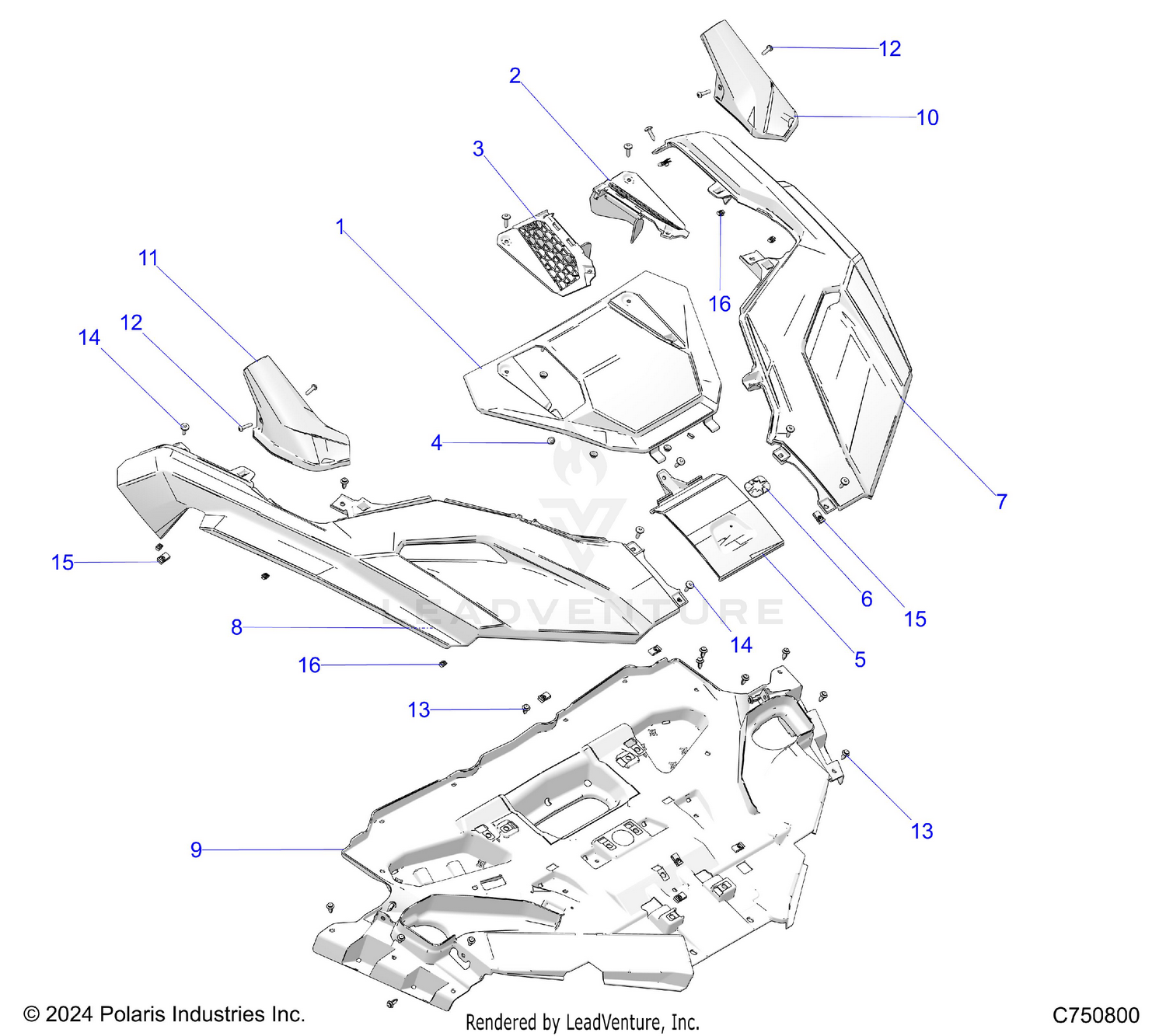 BODY, FRONT FENDER AND HOOD - Z26X4E92A4/B4/A6/B6 (C750800)