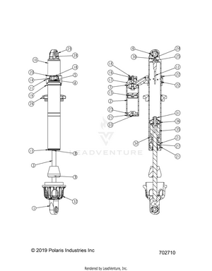 Suspension, Front Shock Internals - G23gmk99a/99b (702710) Schematic