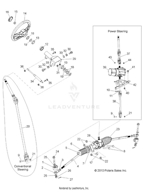 Steering, Steering Asm. - R12wh76ag/ar/eah/eav/eaw (49rgrsteering11800) Schematic