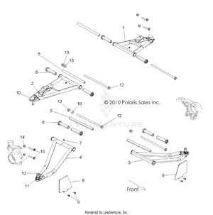 Suspension, Front Control Arms - R12vh57ad (49rgrsuspfrt11rzr) Schematic