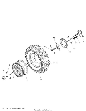 Wheels, Front - Z16vde99fm/nm (49rgrwheelfrt14rzr1000) Schematic