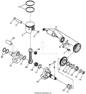 Piston And Crankshaft Xplorer 400l W97cc38c (4939753975c012) Schematic