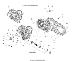Transmission Cases - A07lb27aa/ac/lh27aa/ab/ac/ad/al (49atvtranscvr07hawk) Schematic