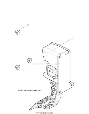 Engine, Throttle Pedal - R16rva57a1/b1/e57a9/b9 (49rgrthrottlepedal14rzr1000) Schematic
