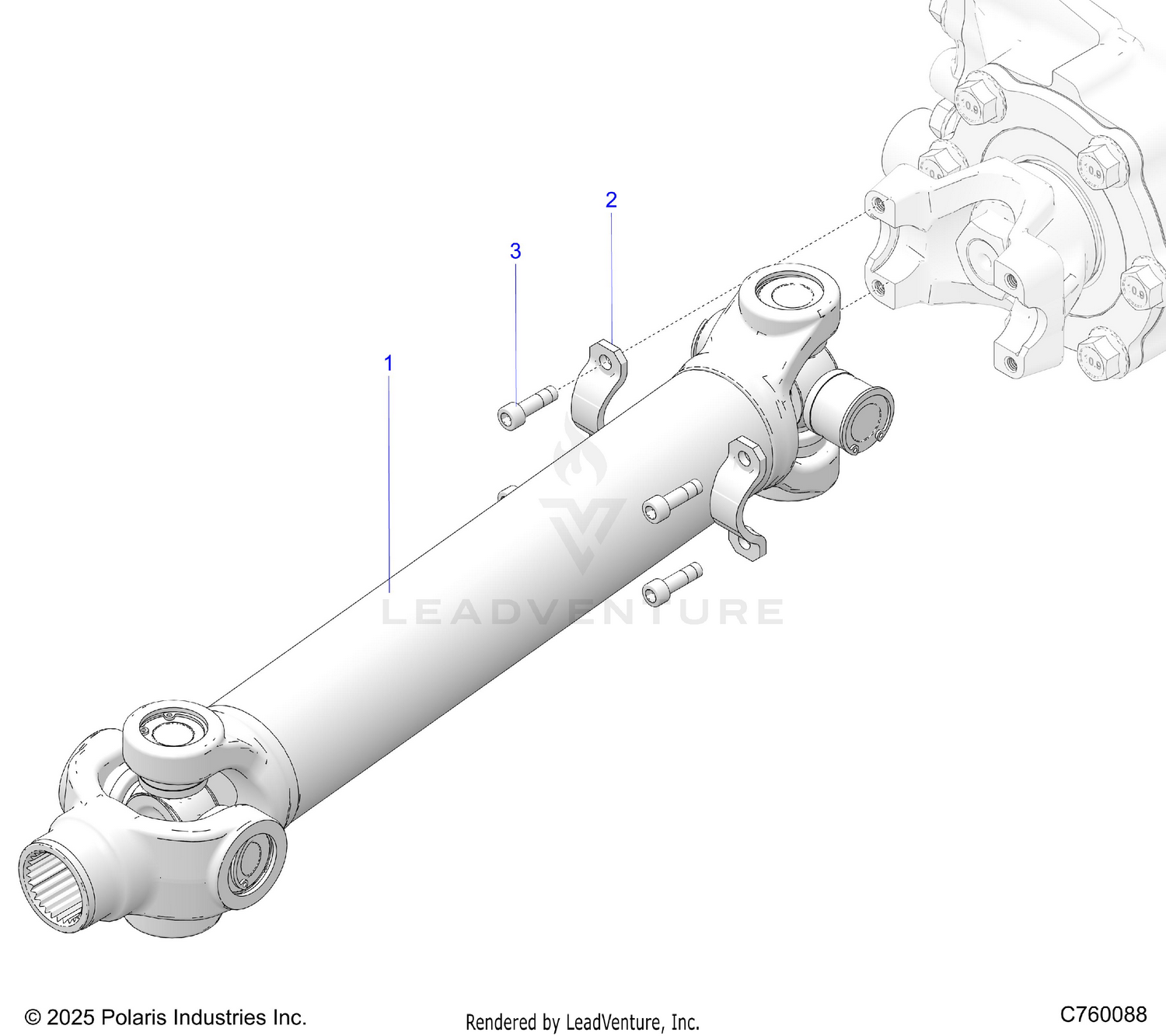 DRIVE TRAIN, PROP SHAFT, REAR - Z26RRL2KAL (C760088)
