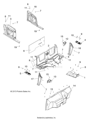 Body, Front Floor And Fenders - R14wh57aa/ac/ar/6eat (49rgrfloor14570crew) Schematic