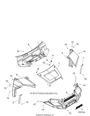 Body, Hood And Front Facsia - R15rte87fa (700104) Schematic