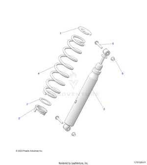 Suspension, Rear Shock Mounting - R25rry99as/al/ap/a9/af/ak (c701220-01) Schematic