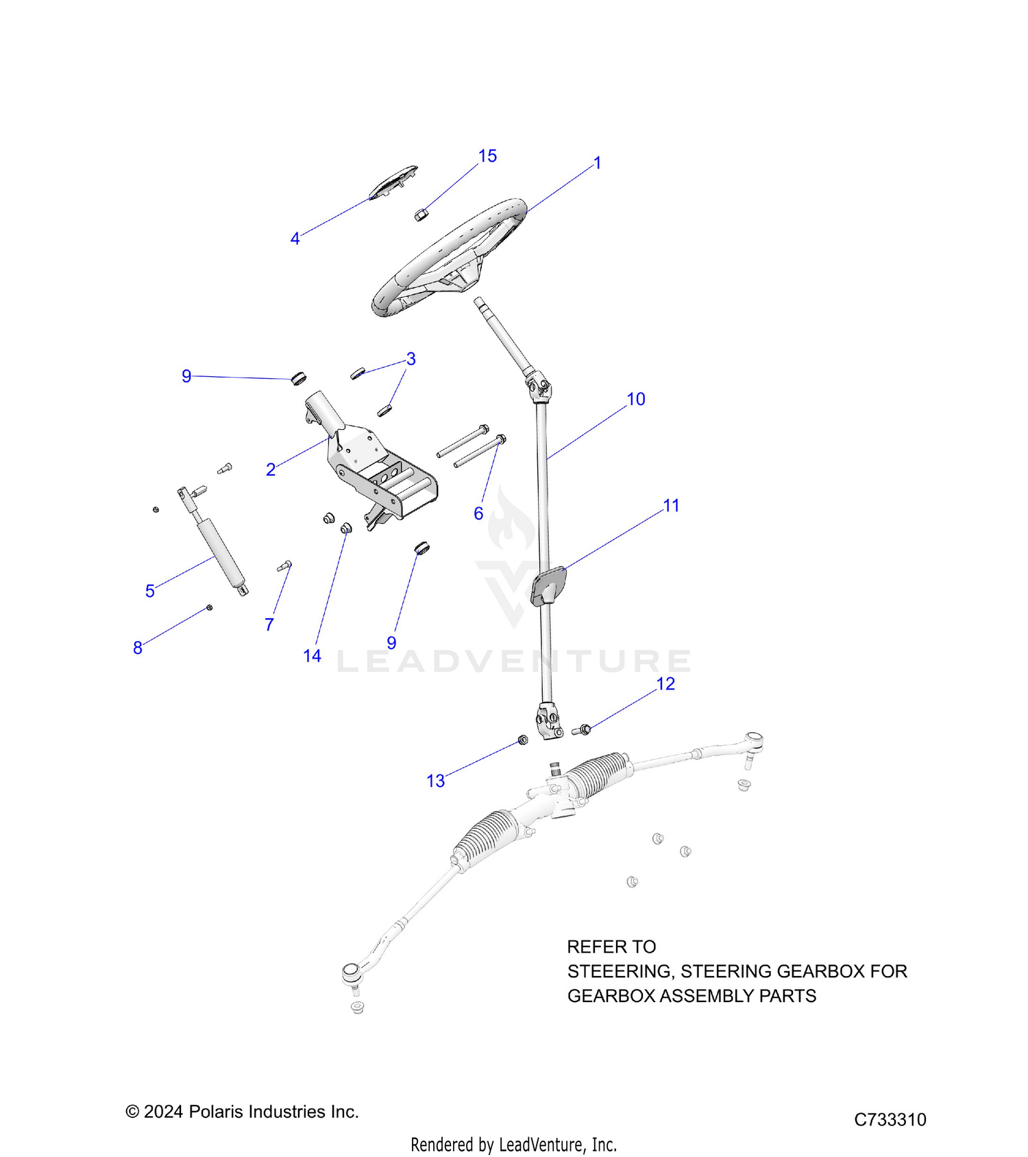 STEERING, ASSEMBLY - R26TAA99A1/B1 (C733310)