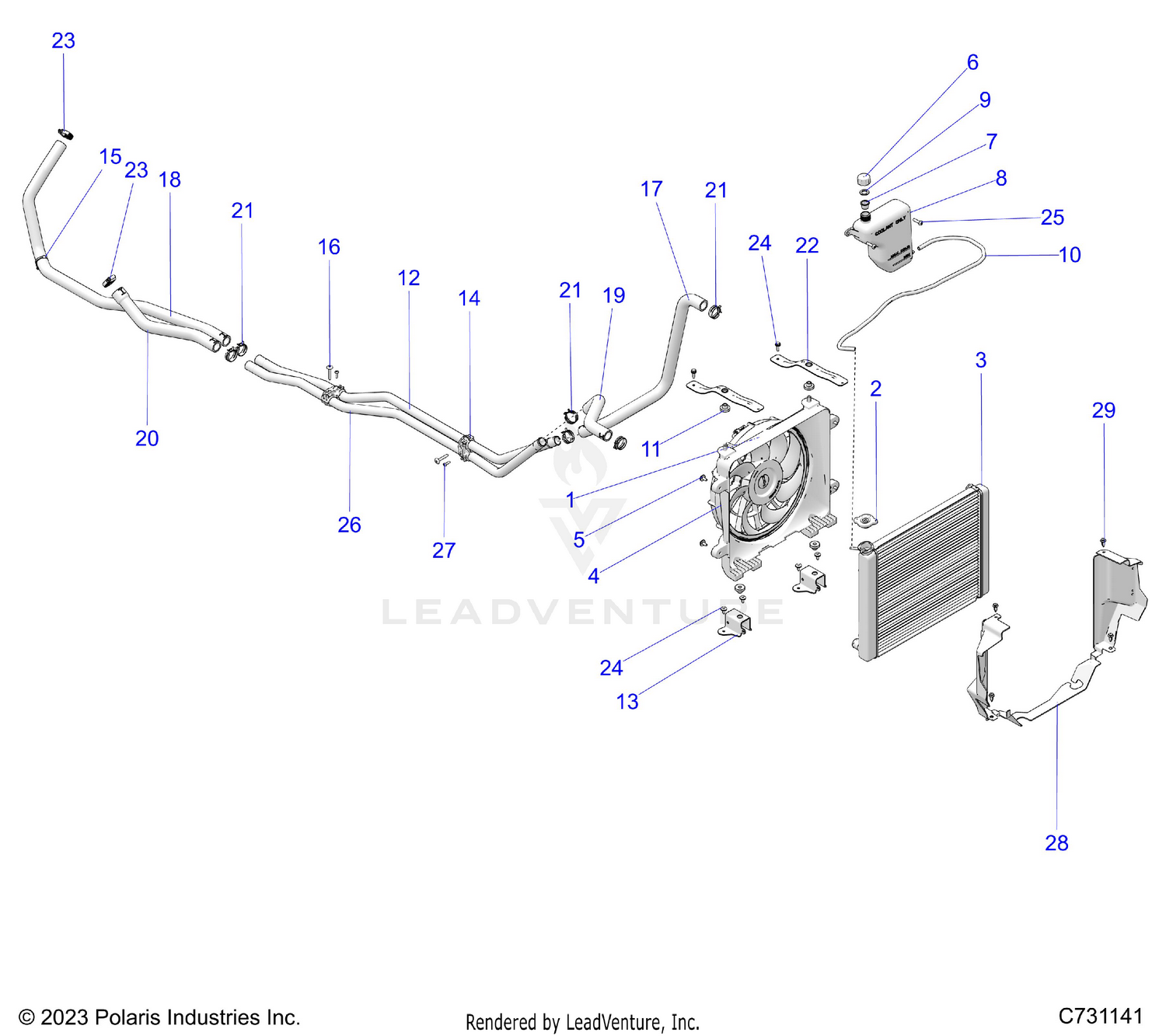 ENGINE, COOLING SYSTEM - R26RRE99CN/C9/EN/E9 (C731141)