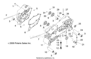 Engine, Crankcase - R13va17aa/ab (49rgrcrankcase09rzr170) Schematic