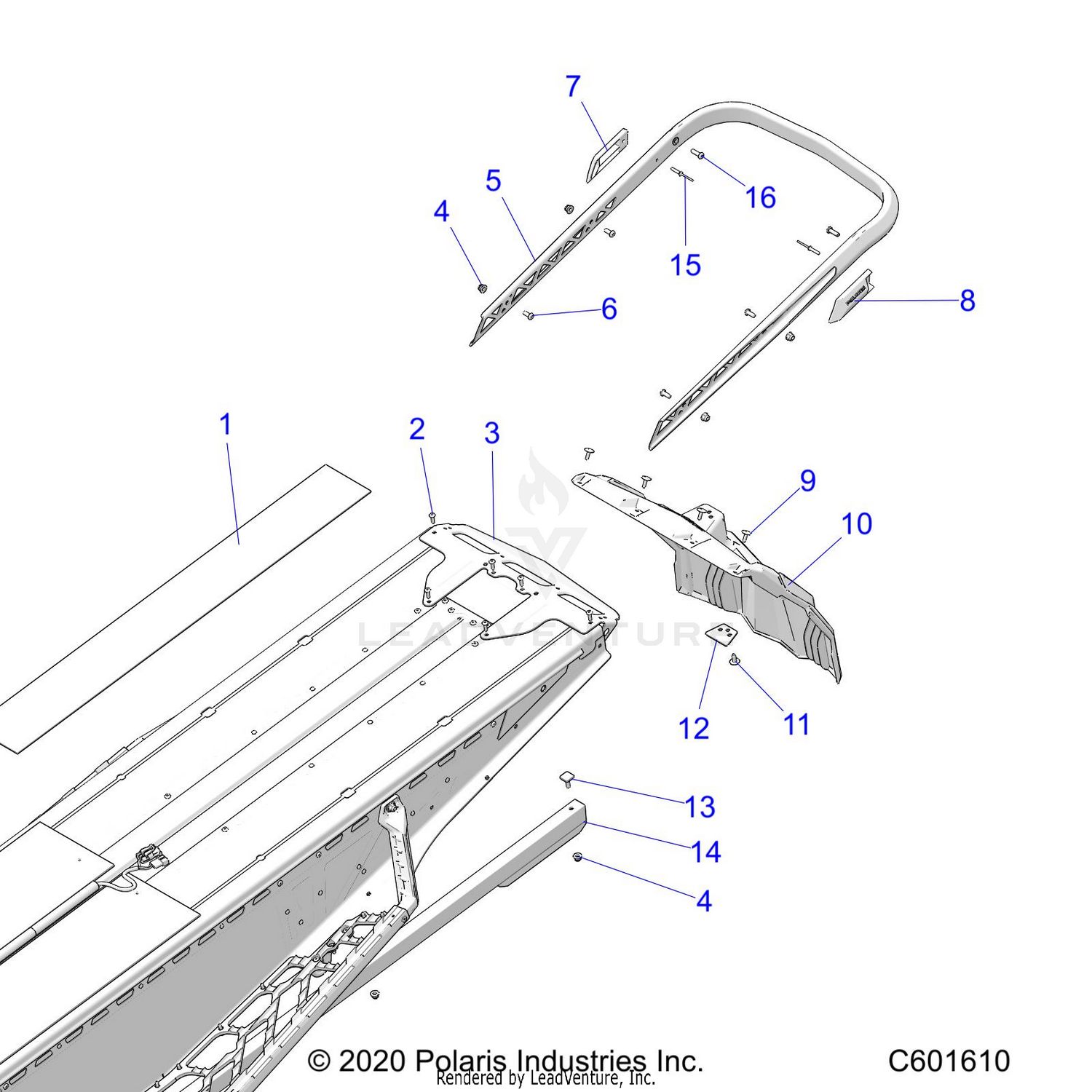 BODY, BUMPER, REAR - S22TDV8RS/8RE ALL OPTIONS (C601610)