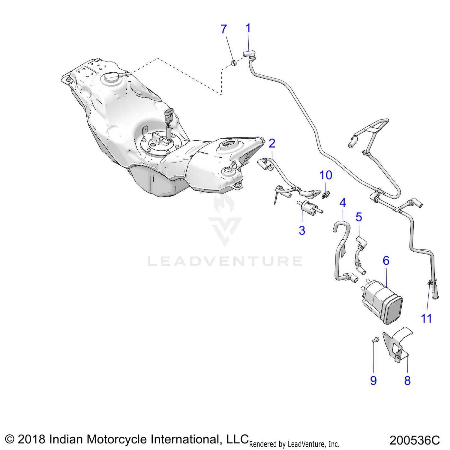 FUEL SYSTEM, EVAP SYSTEM (CALIF. AND INTL.) - N22RTT22 (200536C)