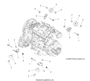 Engine, Mounting - A09zx85/8x All Options (49atvenginemtg09spxp850) Schematic