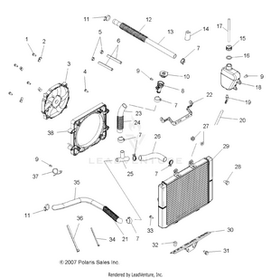 Engine, Cooling System (built 4/06 And Before) - A09cl76aa (49atvcool08sp800efi) Schematic
