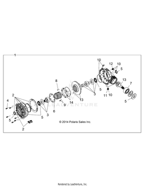 Drive Train, Front Gearcase - R16rge99a7/ae/av (49rgrtrans151000xp) Schematic