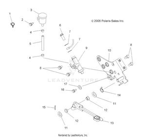 Brakes, Rear Master Cylinder And Pedal - A09ca32aa (49atvbrakerrboss) Schematic