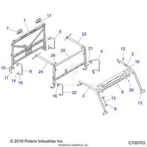 Chassis, Cab Frame - R22t6a99a1/b1 (c700703) Schematic