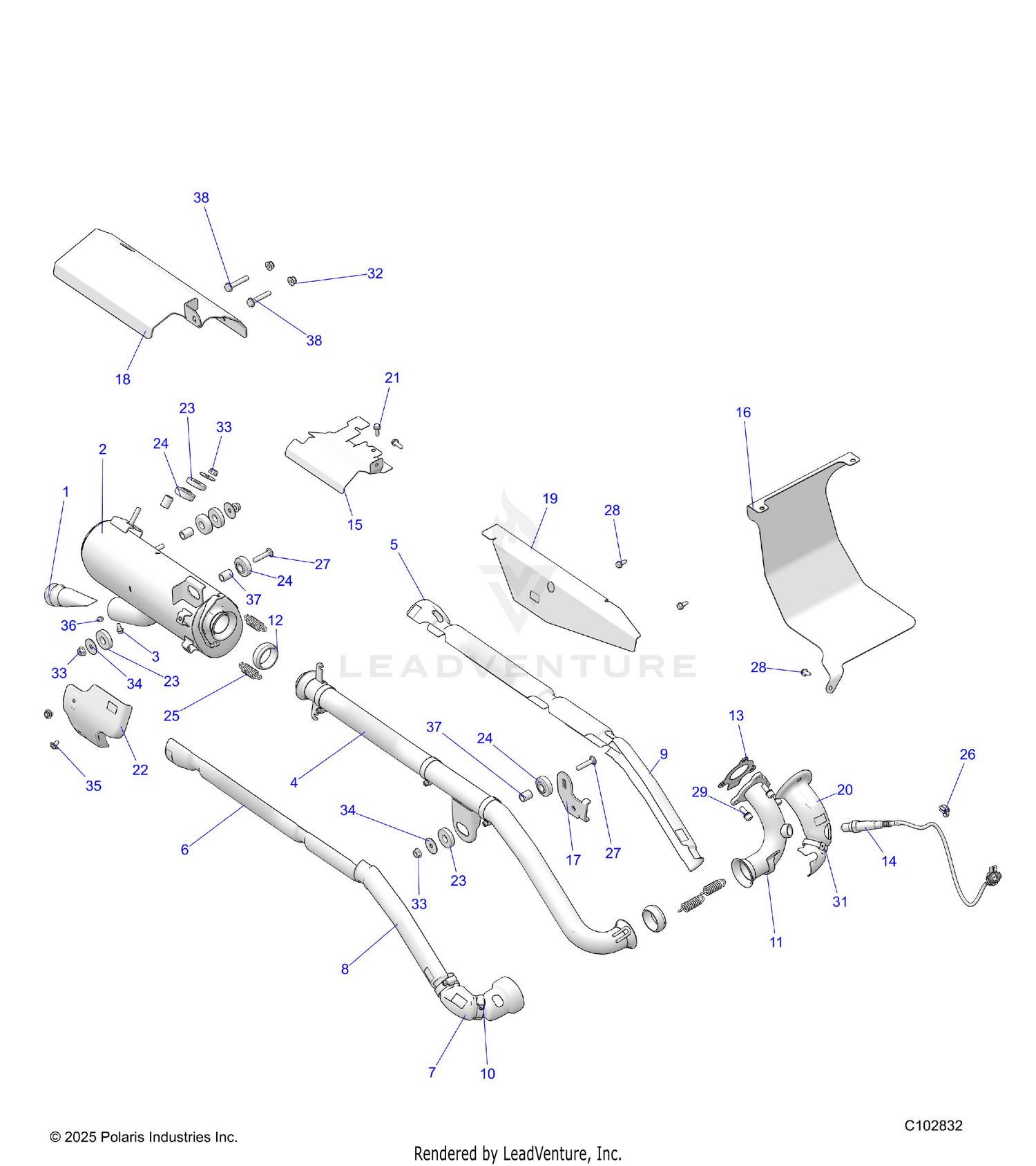 ENGINE, EXHAUST - A26SWB57C1/E1 (C102832)
