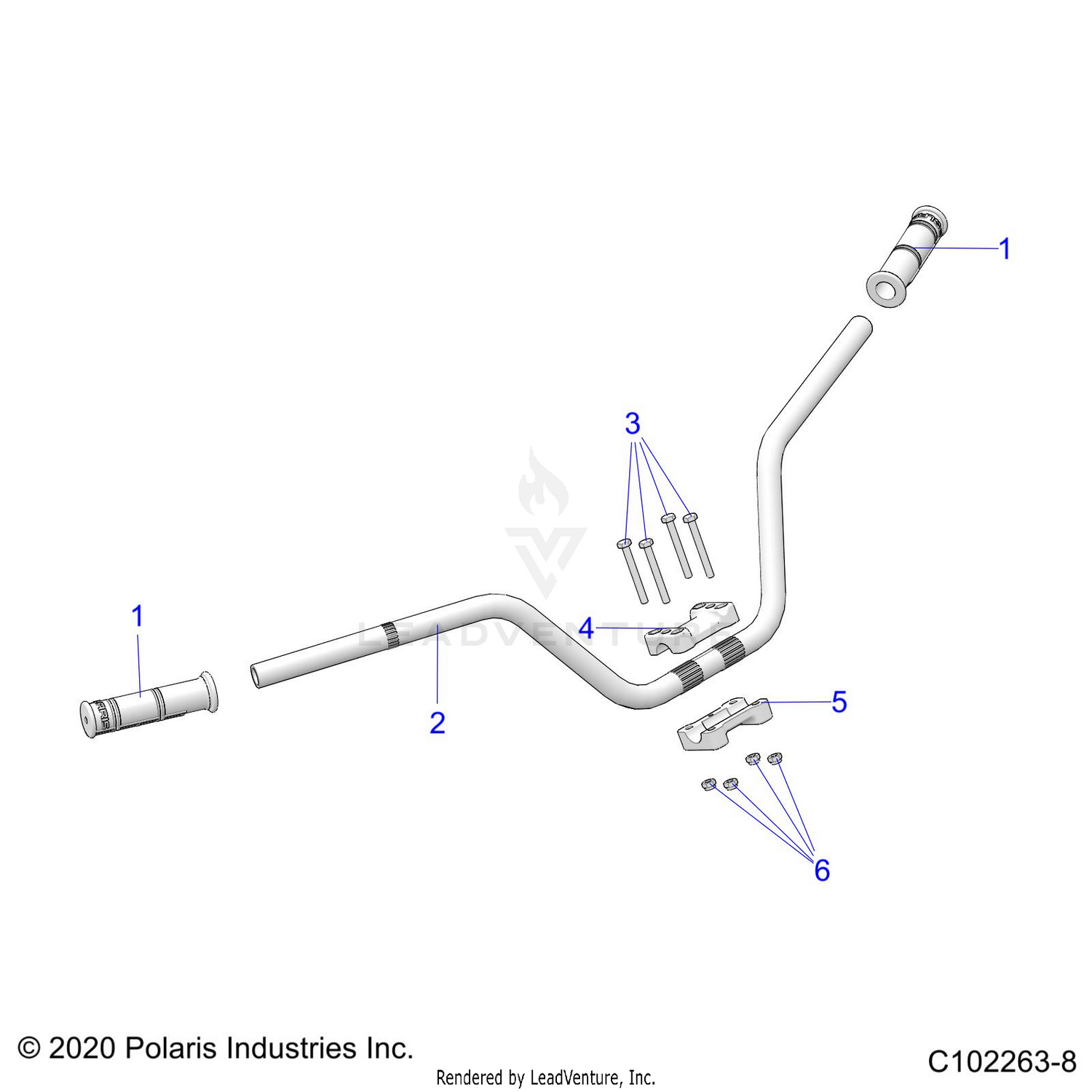 STEERING, HANDLEBAR - A26SXM95AR (C102263-8)