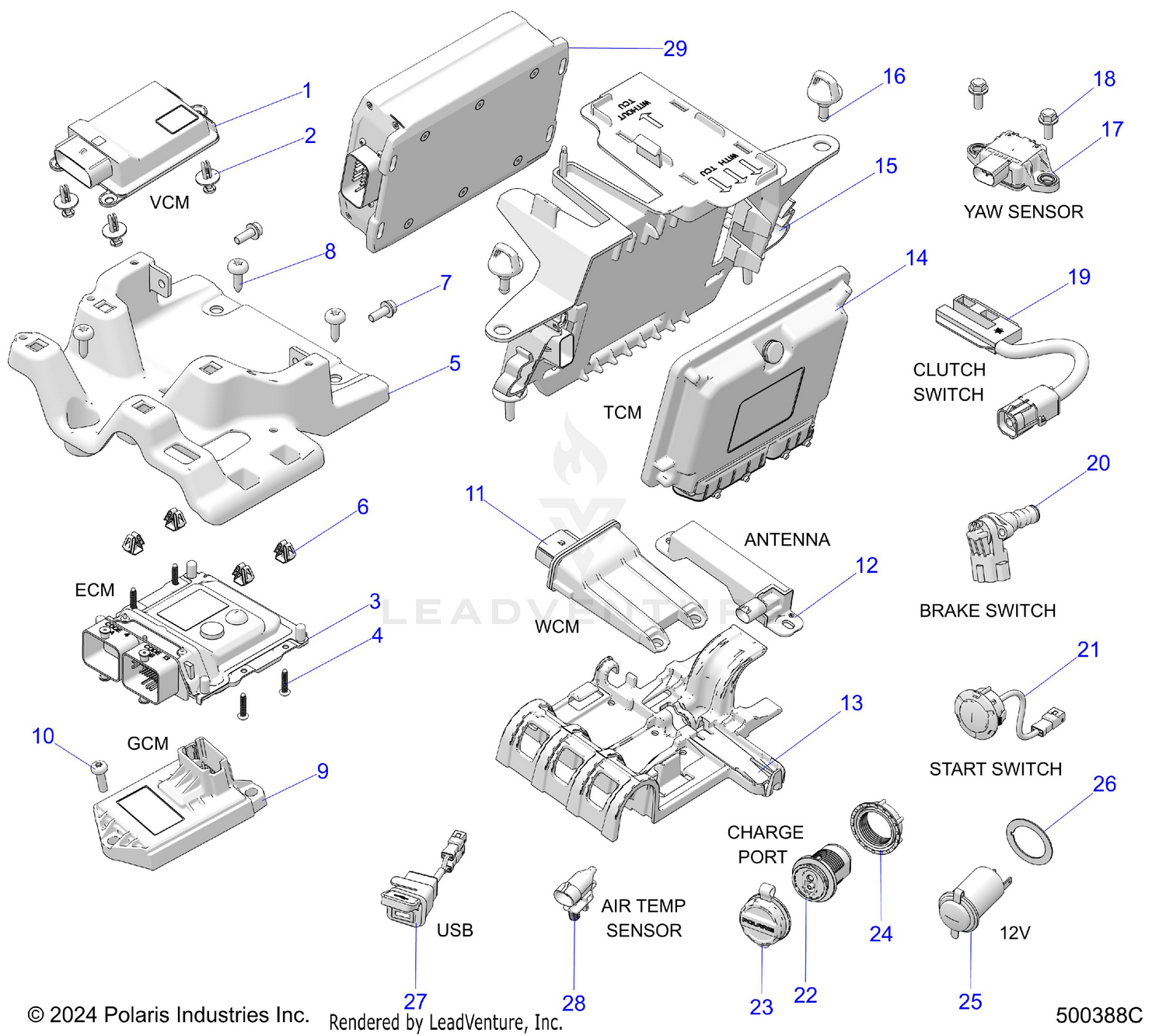 ELECTRICAL, COMPONENTS 1 - T26AAFGB/HB (500388C)