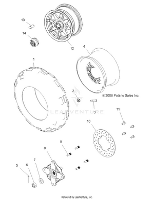 Wheels, Front - A08lh27aw/ax/az (49atvwheelfrt08sp3) Schematic