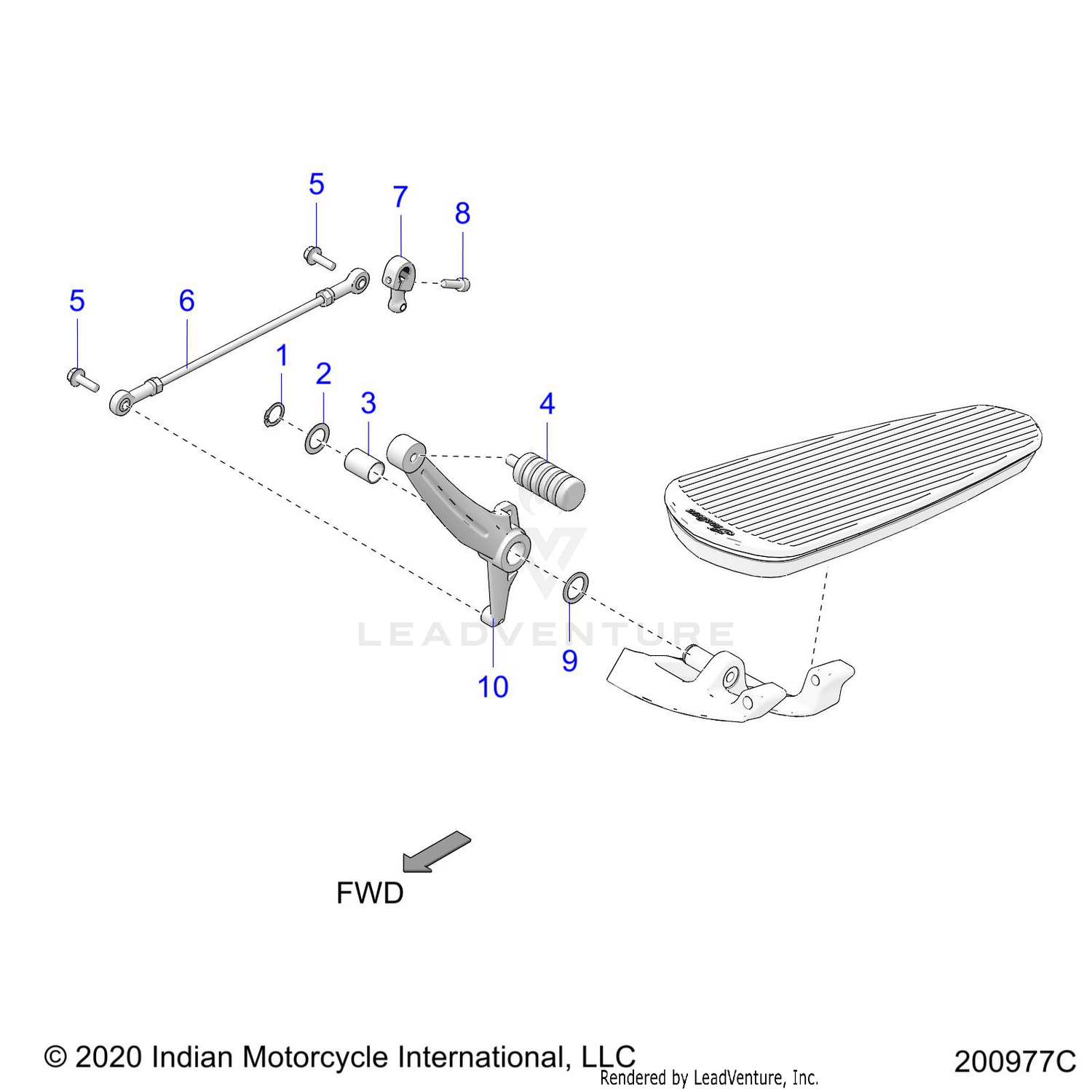 DRIVE TRAIN, SHIFT PEDAL AND SHIFT LINKAGE - N22TCBAA ALL OPTIONS (200977C)