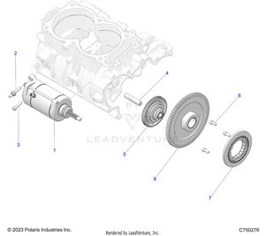 Engine, Starter - Z25x4e92a4/b4 (c750279) Schematic