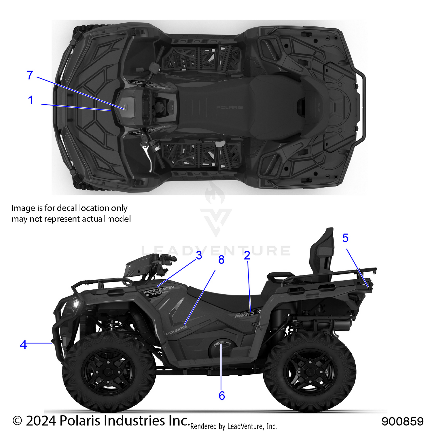 BODY, DECALS, GRAPHIC - A26SDZ57AB (900859)