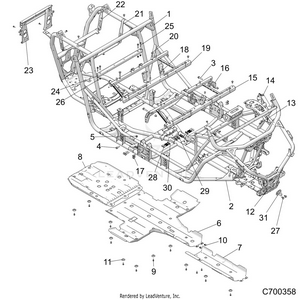 Chassis, Main Frame And Skid Plates - Z19vpl92ak/bk/ar/br/am/bm (c700358) Schematic