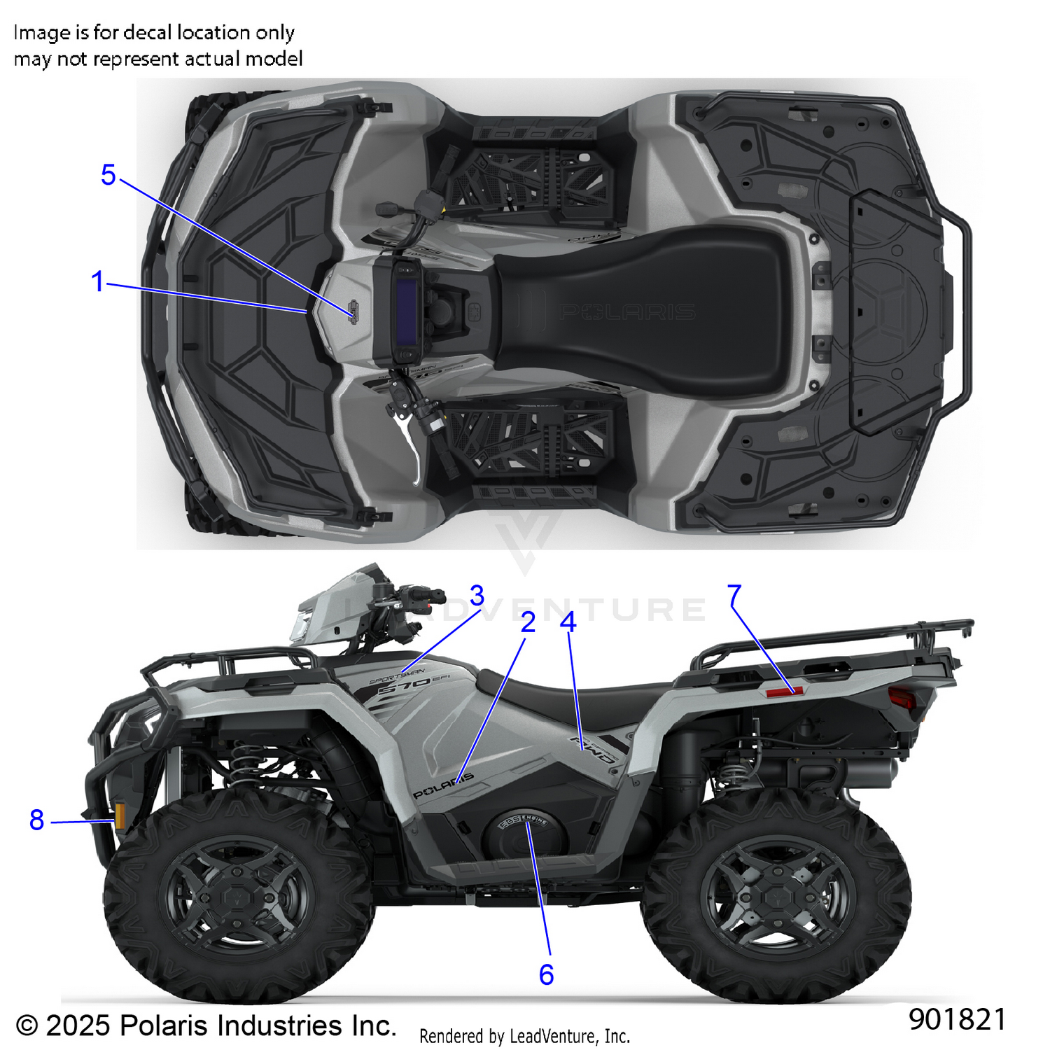 BODY, DECALS, GRAPHIC - A26SHR57AG (901821)