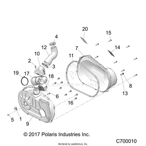 Drive Train, Clutch Cover And Ducting - R20cca57a1/a7/b1/b7 (c700010) Schematic