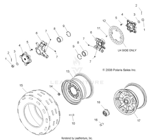 Wheels, Rear - A08lh27aw/ax/az (49atvwheelrear08sp3) Schematic