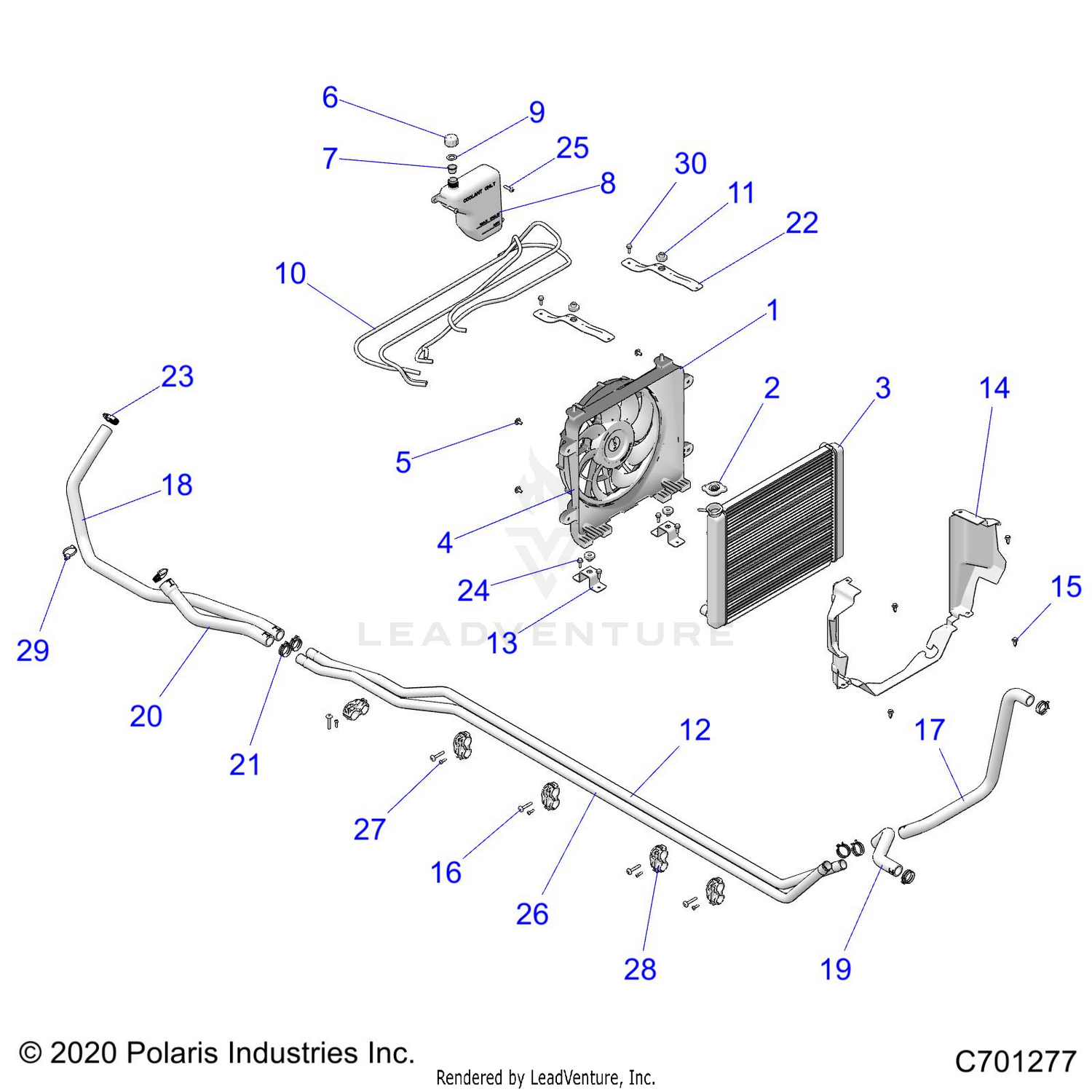 ENGINE, COOLING SYSTEM - R26RSF99AL (C701277)